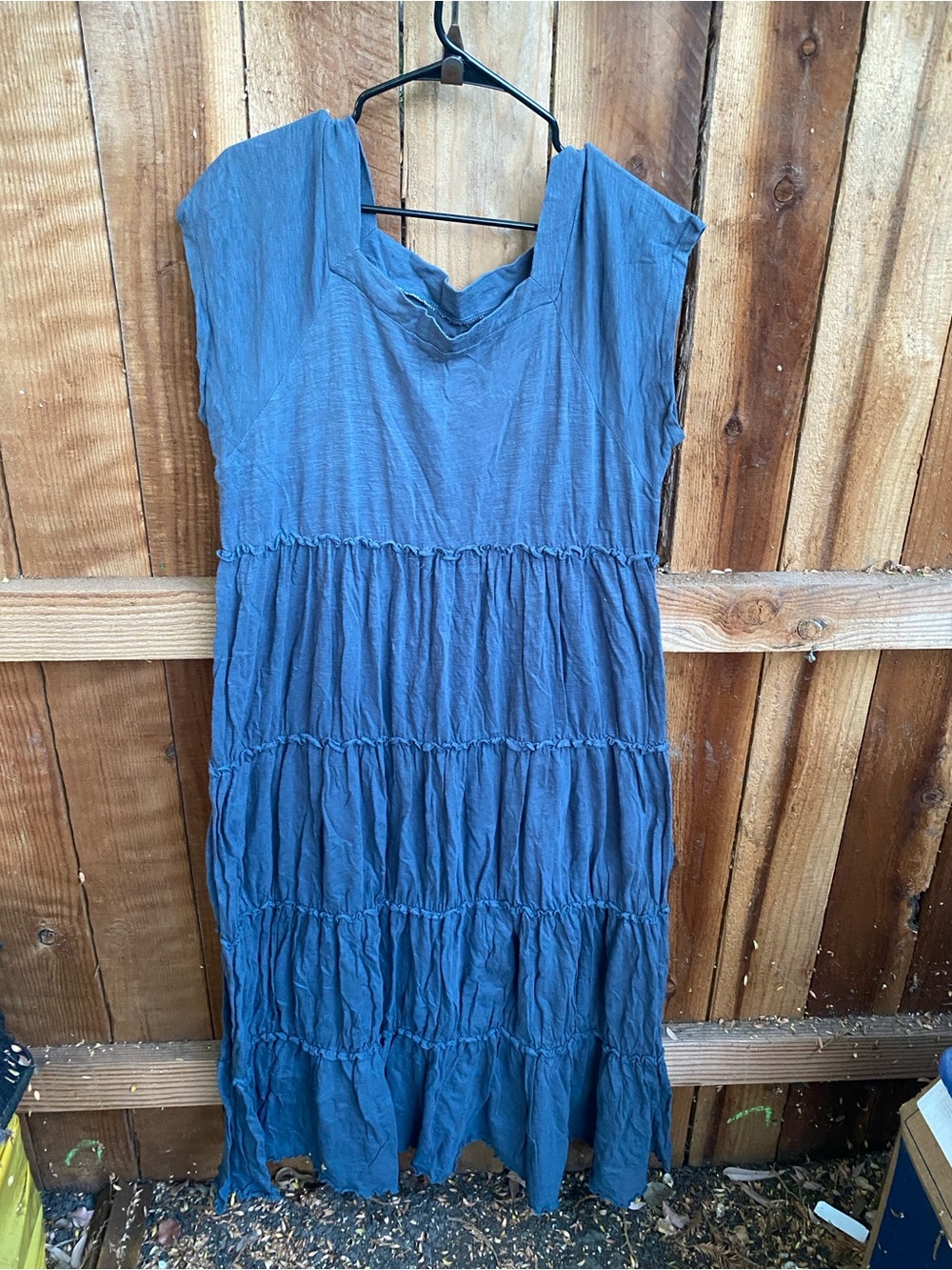 Natural Life Berkeley Tiered Maxi Dress Indigo Blue Size Large - Picture 2 of 4